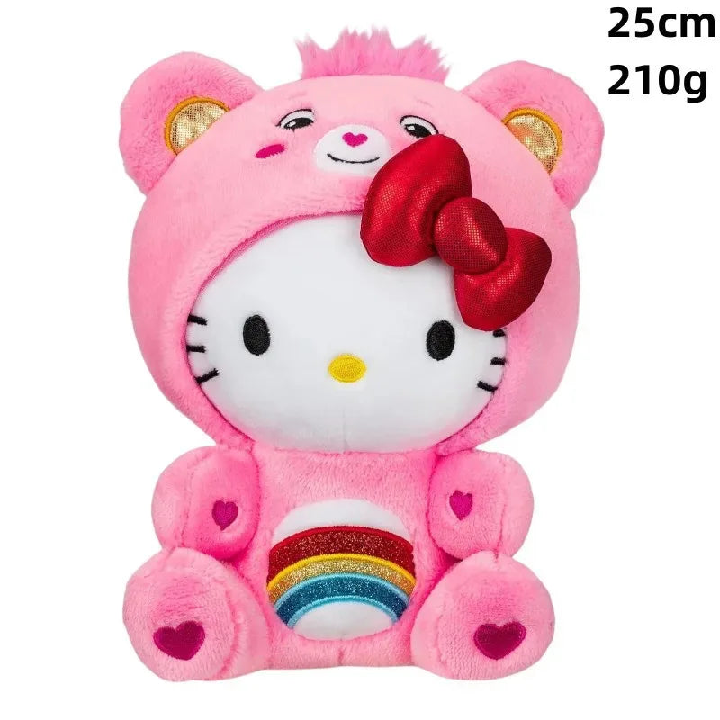 2024 Miniso Anime Peripheral Rainbow Bear Plush Doll Children's Cartoon Plush Toy Fashion New Care Bears Doll Toy Ornament Gift