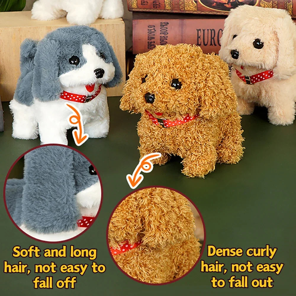 Baby Toy Dog That Walks Barks Tail Wagging Plush Interactive Electronic Pets Puppy Montessori Toys for Girls Boys Christmas Gift