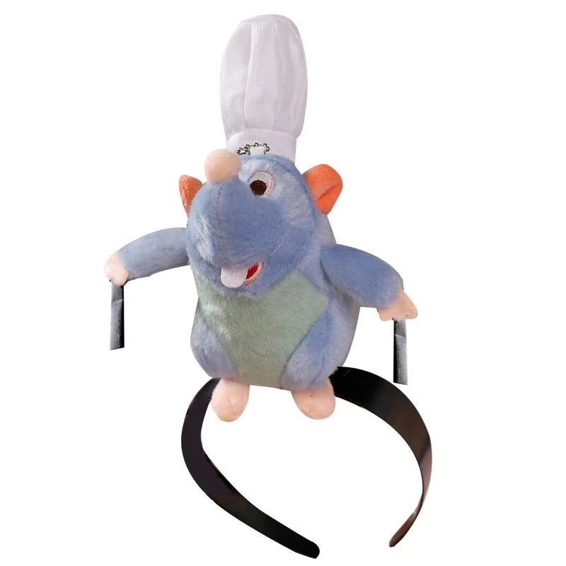 Cartoon Ratatouille Hairband Plush Doll Creative Cute Wide-brimmed Hairbands Hairpin Hot Headdress Girl's Gift