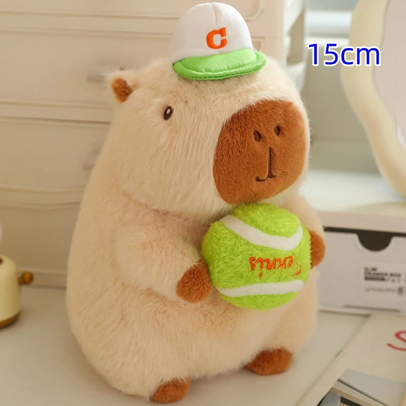 New Rytanda Capybara Clap Circle Toys Hold Ball Knapsack Pendant Pink Capybara Plush Hand Ring Fun Pop Kids Christmas Gift