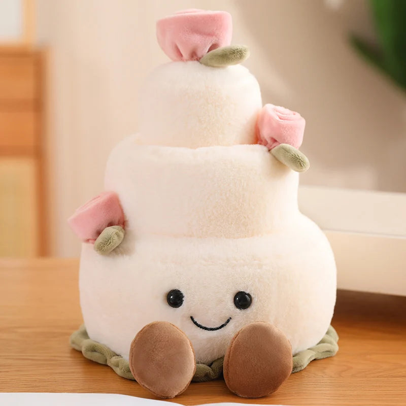 Fun Wedding Cake Cute Diamond Ring High Quality Plush Toy Creative Surprise Birthday Holiday Gift Party Decor Doll