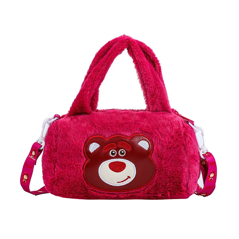 Sanrio Oumei Leti Strawberry Bear Kuromi Plush Bag Cute Shoulder Bag Cross Body Bag Birthday Gift Girl Wholesale Special Offer