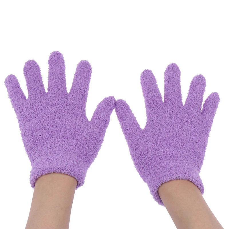 Lovely Coral Velvet Furry Breathable Gloves Winter Solid Color Versatile Plush Thickened Cold-proof