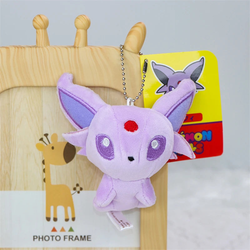 Pokemon Eevee Plush Toys Keychain Sylveon Espeon Jolteon Flareon Anime Glaceon Vaporeon Kawaii Peluche Dolls Pendants Gifts Kids