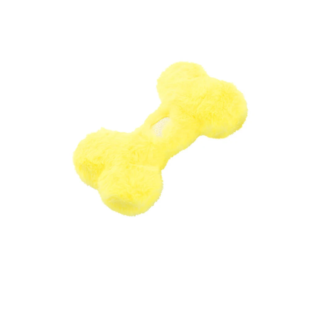 1PC Pet Supplies Plush Bone Modeling Containing Bb Called Sound Bite Dog Interactive Toy Wear-Resistant