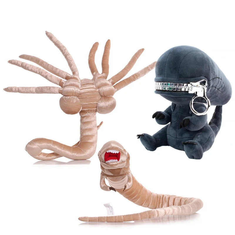 New Alien Xenomorph Plush Toy Cartoon Soft 50cm Facehugger Stuffed Doll Toy 115cm Chestburster Plushie Halloween Gift Decor Gift