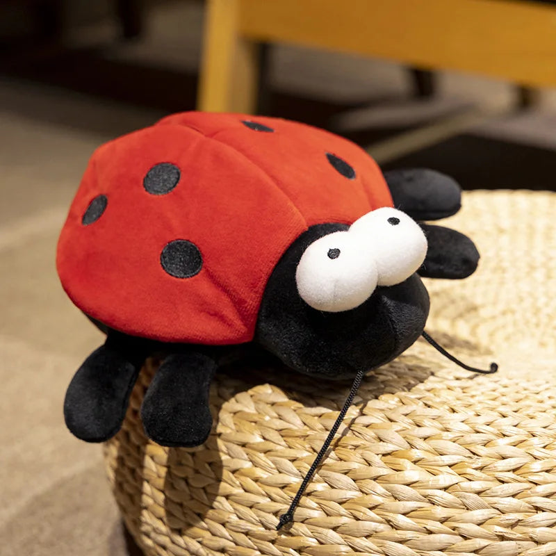 Funny Kawaii insects Series Soft Stuffed Animals Bees&ladybird Doll With Wings Plush Wild Tree Animals Toy Halloween Decor Gift