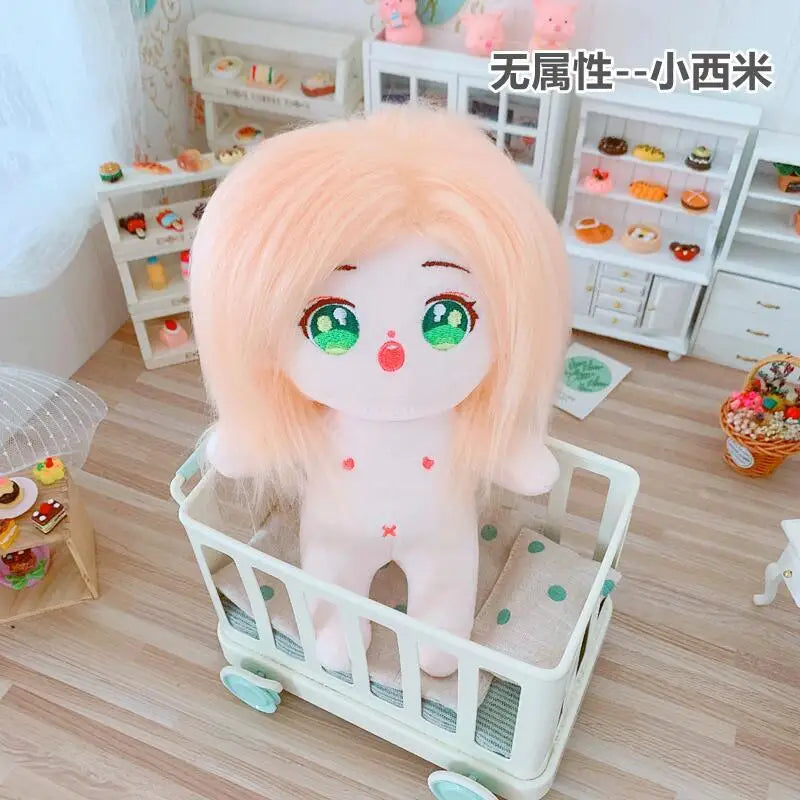 20cm IDol Doll Skeleton No attributes Star Plush Cotton Dolls Cute long Fried Hair Curly Hair Toys Fans Collection Children Gift