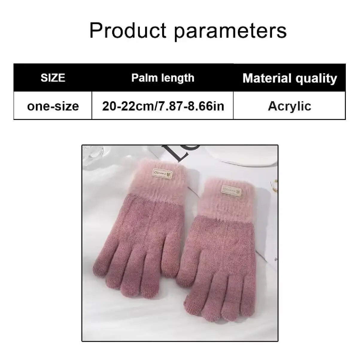 Winter Women Warm Knitted Gloves Plush Knitted Autumn and Winter Warm Double Layer Thick Gloves Touch Screen Ski Gloves