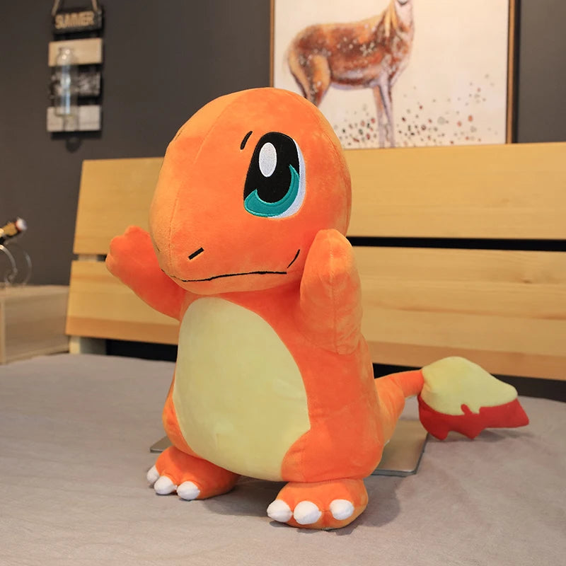 Big Size Charmander Plush Toy Lovely Stuffed Anime Cuddly Plushies Sofa Bed Home Decor Charmander Doll Pillow Xmas Gifts