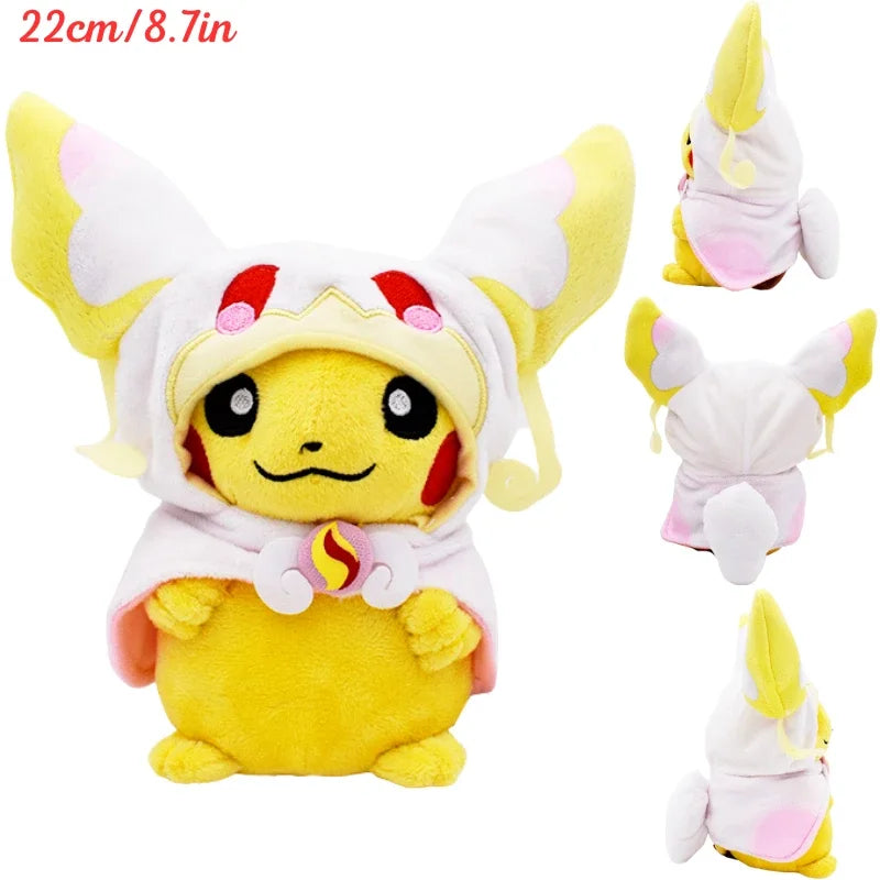 Pokemon Pikachu Cosplay Plush Toys Charizard Snorlax Garchomp Tyranitar Hydreigon Anime Eevee Lapras Morpeko Peluche Doll Gifts