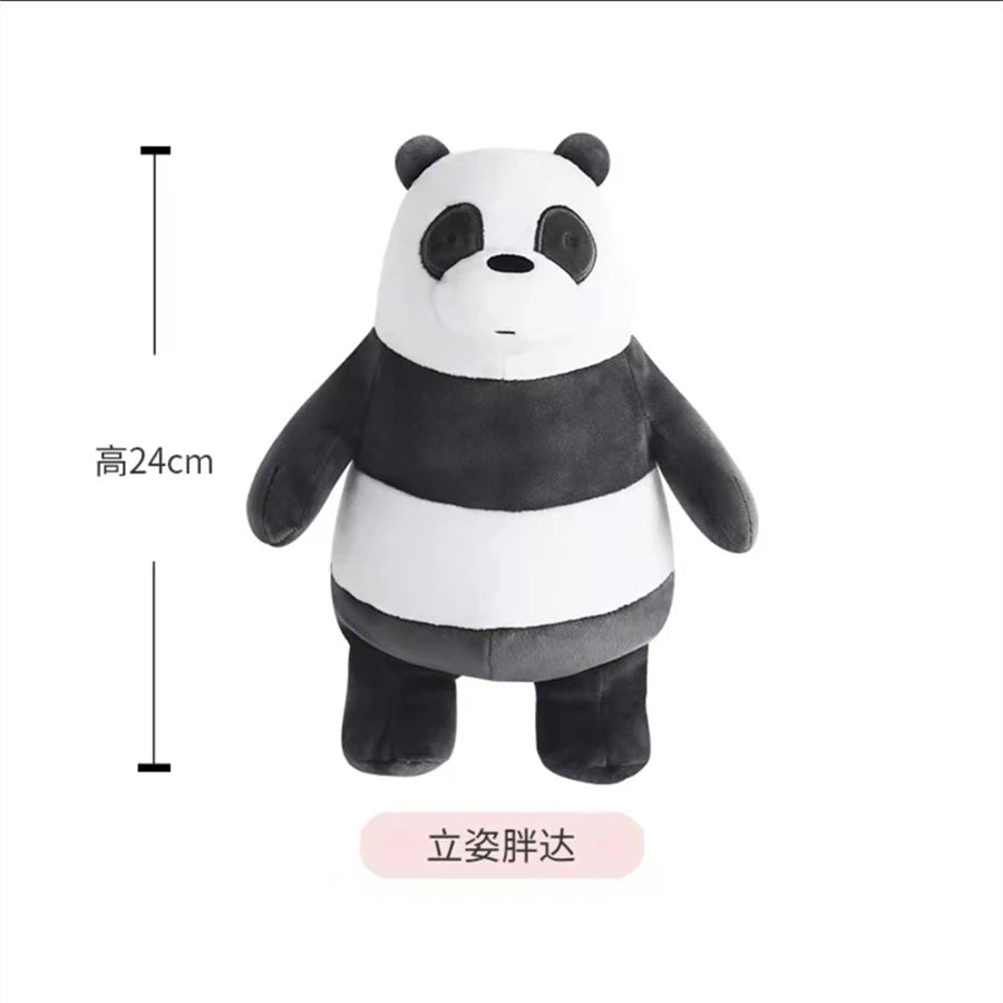 We Bare Bears Plush Toy Sitting vs Standing Grizzly Panda IceBear Cartoon Stuffed Animal Toys Doll For Kid Gift