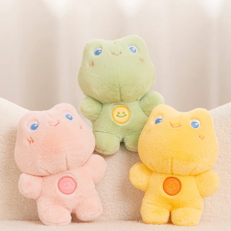 23cm Funny Cute Smile Sweet Candy Toys Pillow Super Soft Stuffed Lovely Animals Plush Colorful Frog Dolls Kawaii Elegant Gift