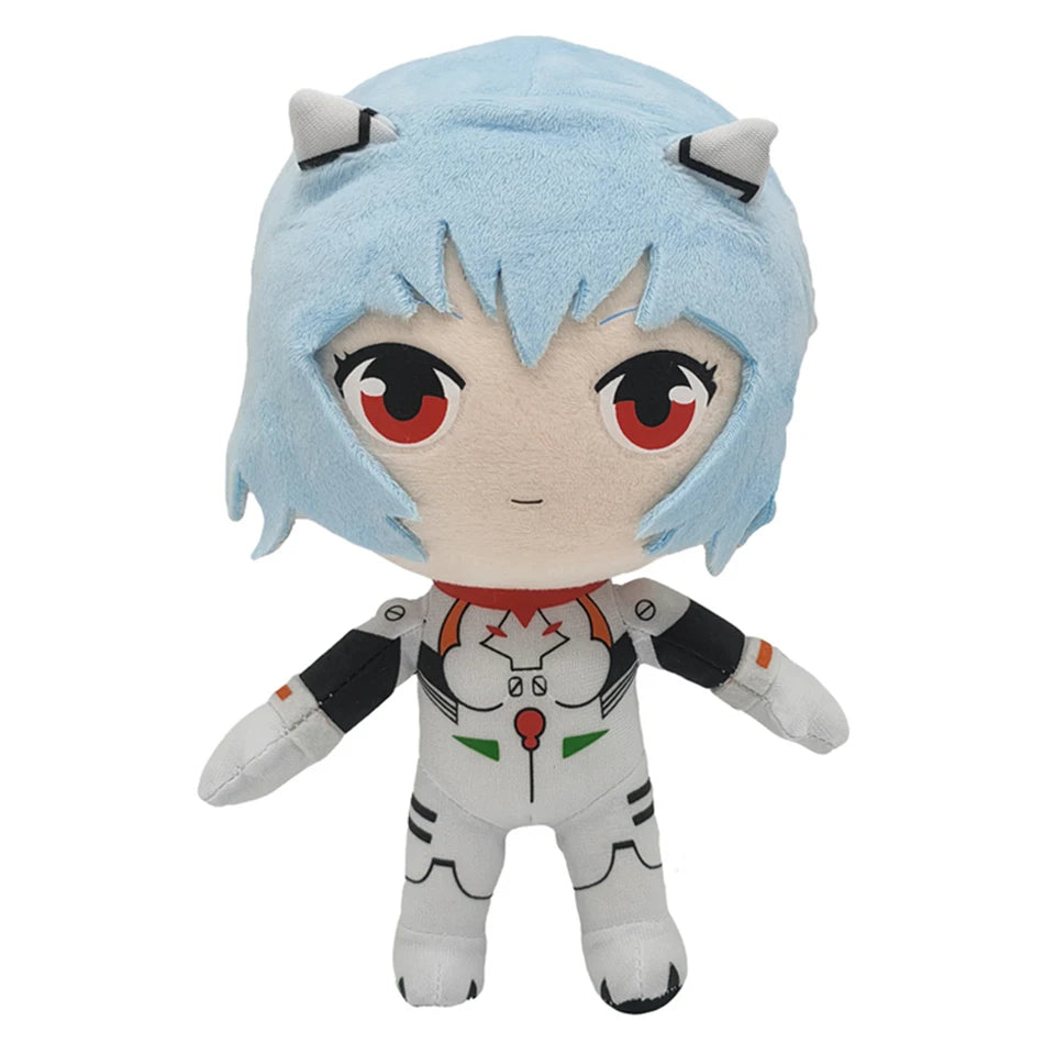 20CM Ayanami Rei Plush Asuka Langley Soryu Rei Plush Stuffed Ray Japanese Anime Kawaii Cute Cartoon Toys Dolls Bed Gift