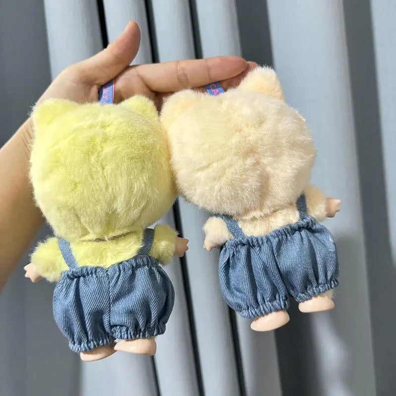 16cm Mini Plush Doll'S Clothes Outfit Accessories For Liila LUCKY CAT Idol happy bear overalls Clothing Gift