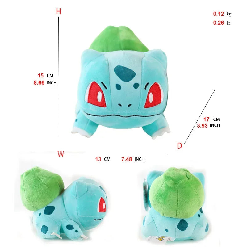 Pokemon Kawaii Plush Toys Mewtwo Psyduck Bulbasaur Charmander Squirtle Anime Doll for Kids Birthday Christmas Cartoon Gift