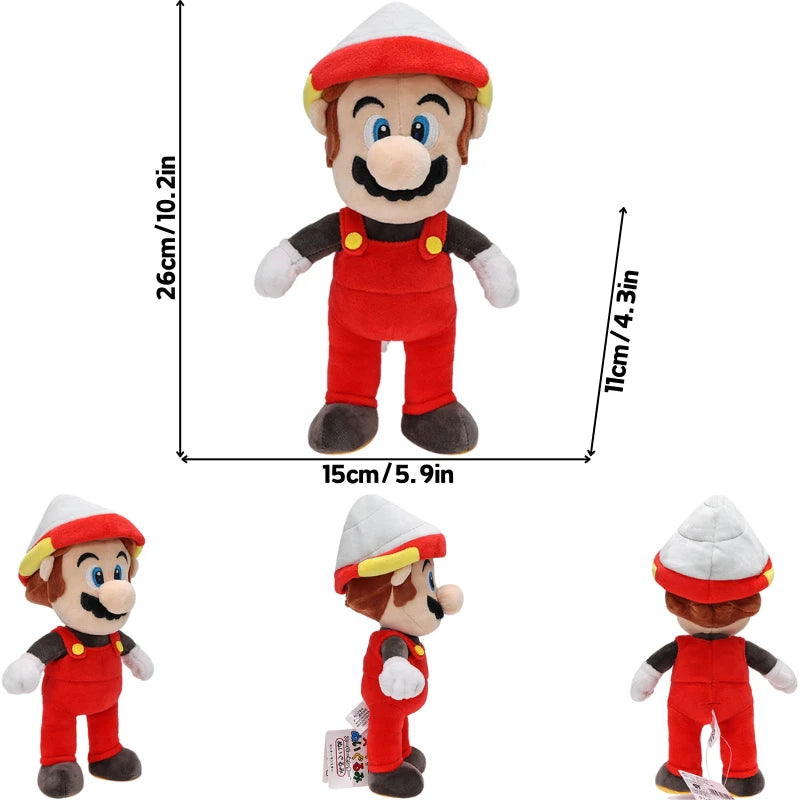 Kawaii Elephant Mario Luigi Princess Peach Daisy Toadette Soft Plush Toys Poplin Fire Spike Rolla Koopa Condart Pleuche Dolls