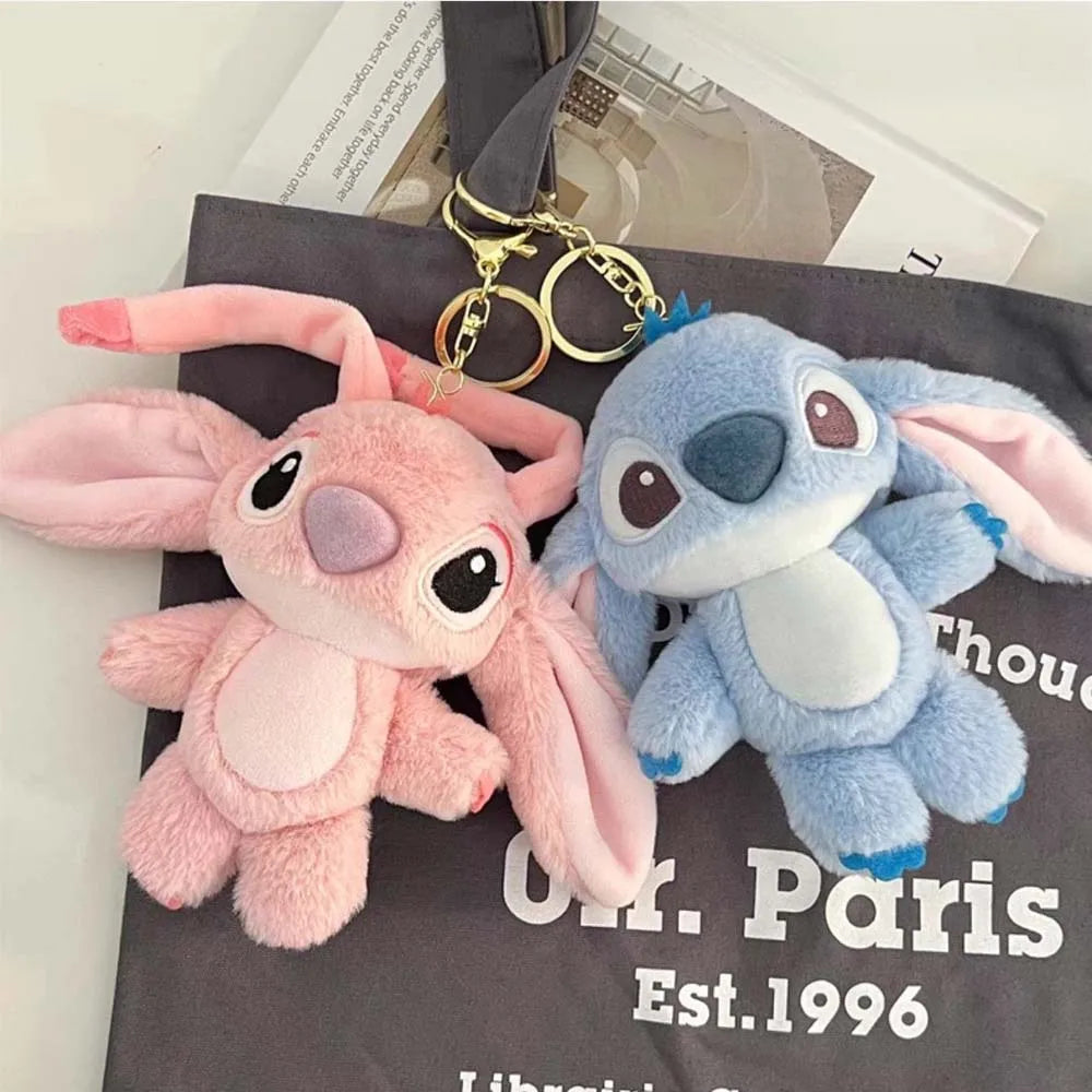 16cm Disney Stitch Doll Keychain Plush Toy Backpack Pendant  Anime Lilo & Stitch Children's Toy Soft Comfortable Stuffed Doll