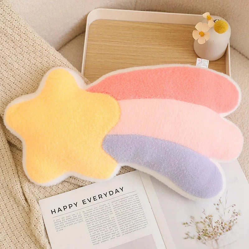 Rainbow Color Party Plush Pillow Soft Moon/Rainbow/Star Stuffed Cartoon Cushion Toy Doll Home Decoration Sofa Pillow Gift