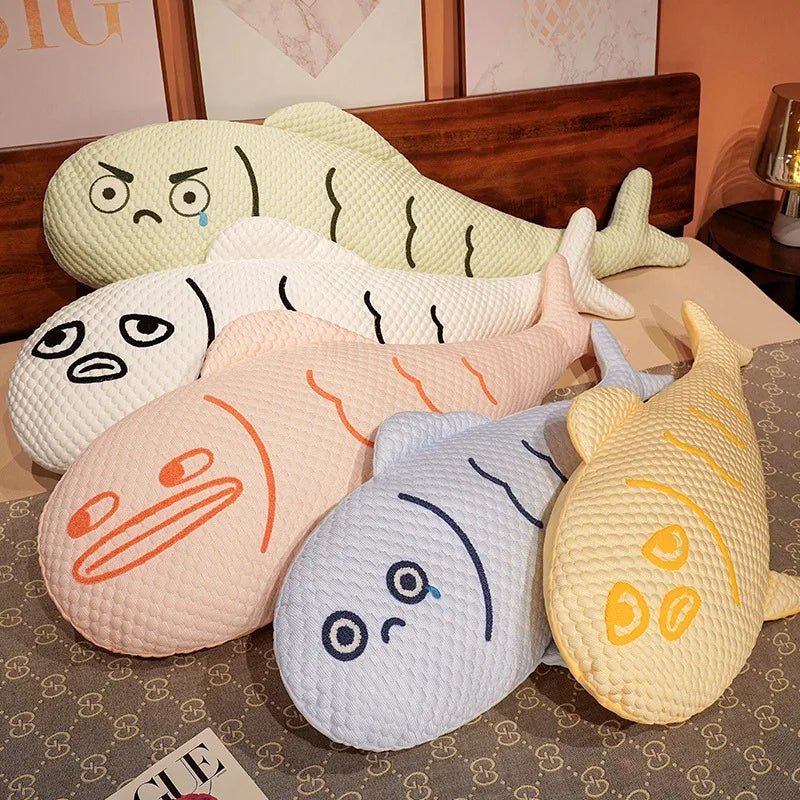 1pc 160cm Simulation Giant Fish Plush Toys Stuffed Soft Animal Carp Plush Pillow Creative Sofa Pillow Cushion Funny Gift Kids