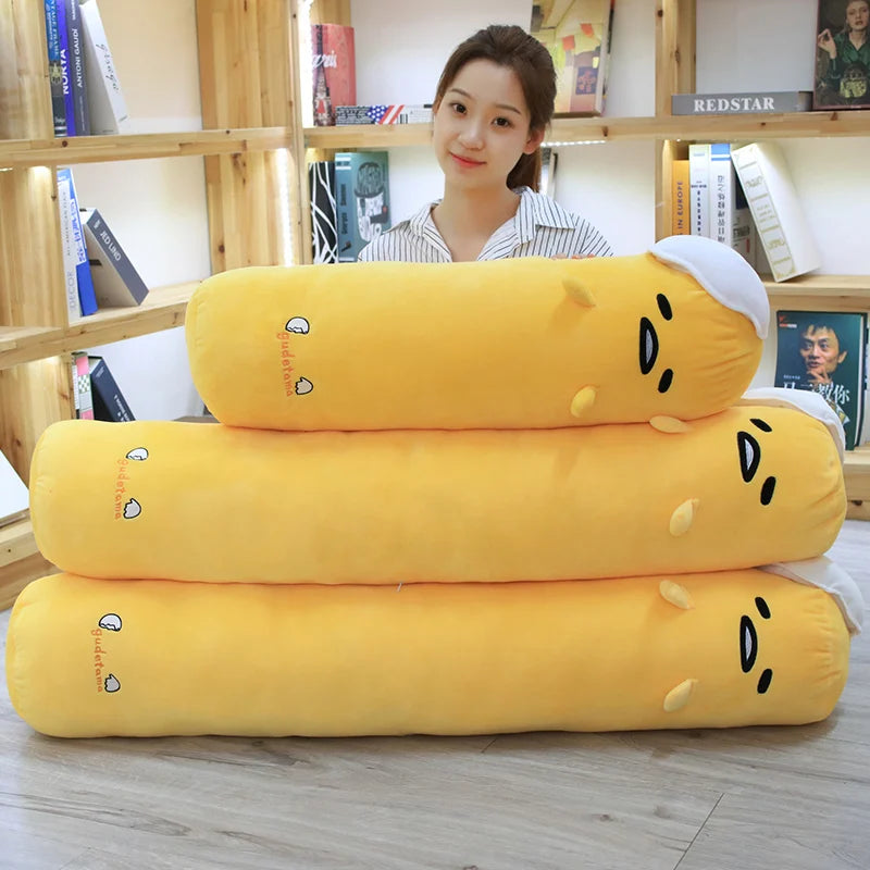 Big Size Gudetama Plush Toy Japanese Style Long Pillow Hug Sleeping Plushies Back Cushion For Sofa Bed Birthday Gifts Washable