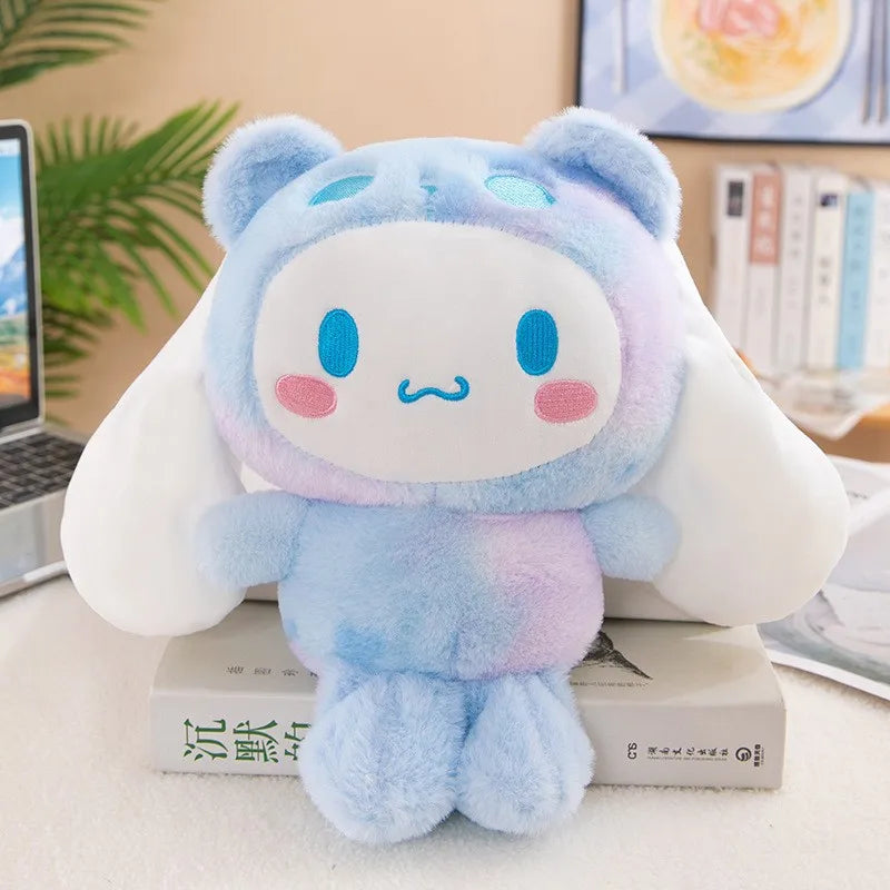 Kawaii Sanrio 25CM Plush Dolls Kuromi Hello Kitty Melody Cinnamoroll Plush Soft Stuffed Animals Dolls Plushie Pillow Xmas Gifts