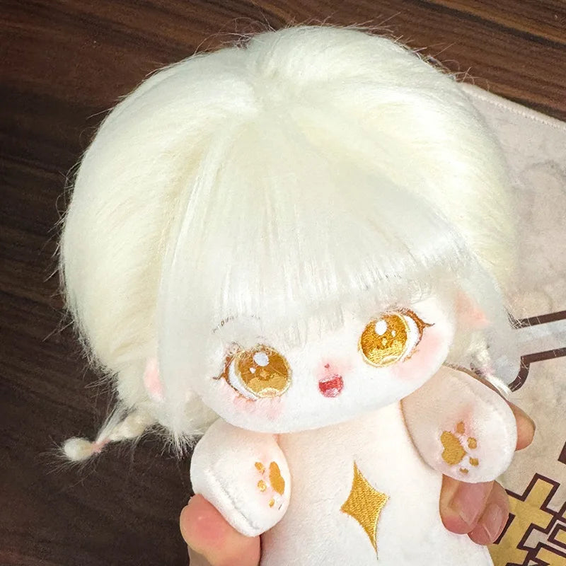 20cm Butterfly/Peach/Rain Plush Human Doll Figure Baby Doll Cute Face Kawaii Nude Cotton Body Dolls Stuffed Plushies Toys Gift