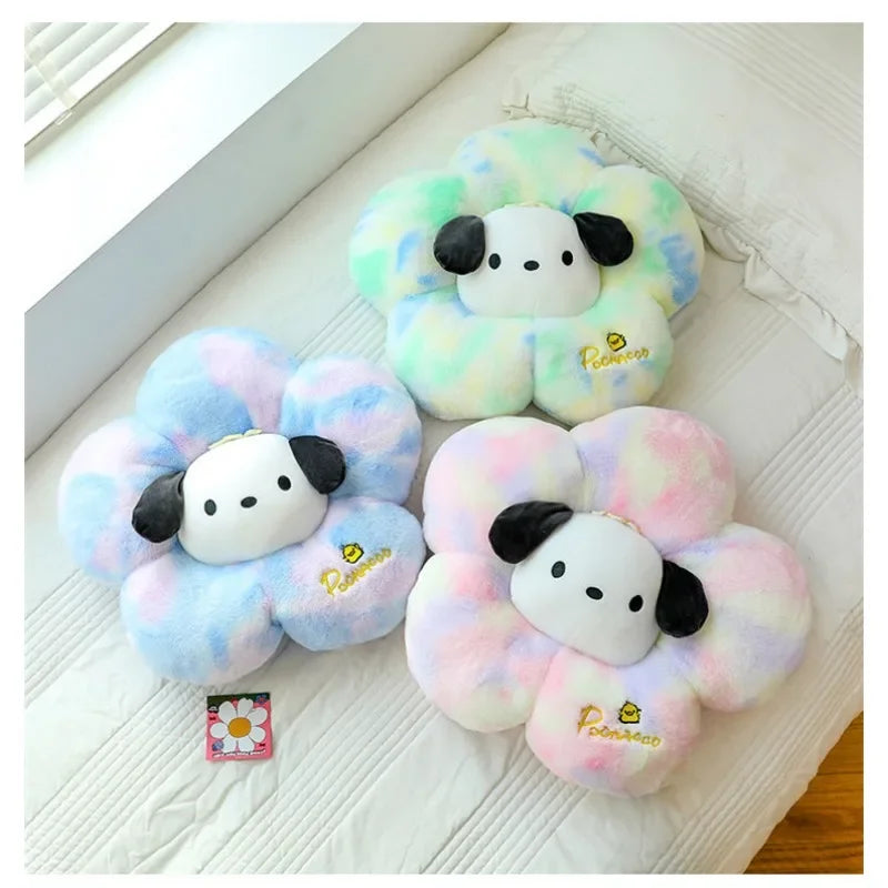 Sanrio Pochacco Pillow Throw Cartoon Creative Petal Plush Toy Office Cushion Afternoon Nap Sofa Head Pillow Kawaii Surprise Gift