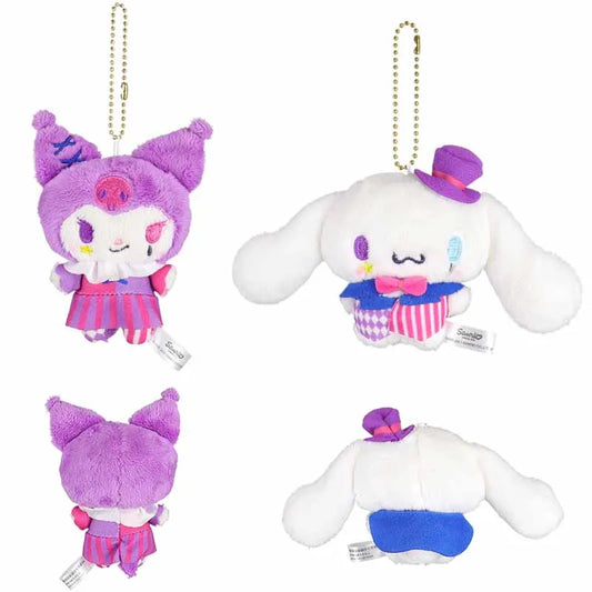 Cute Sanrio Plush Dark Night Circus Toys Devil Cinnamoroll Kuromi Grab Machine Doll Kawaii Plush Toy Pendant Decoration Gift