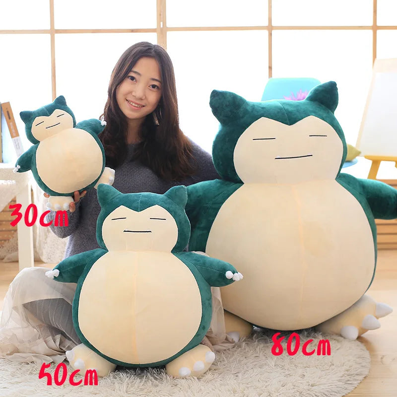 Big Size Cartoon Anime Snorlax Plush Doll Pokemon Plush Toy Cute Bear Soft Pillow Children's Birthday Gift