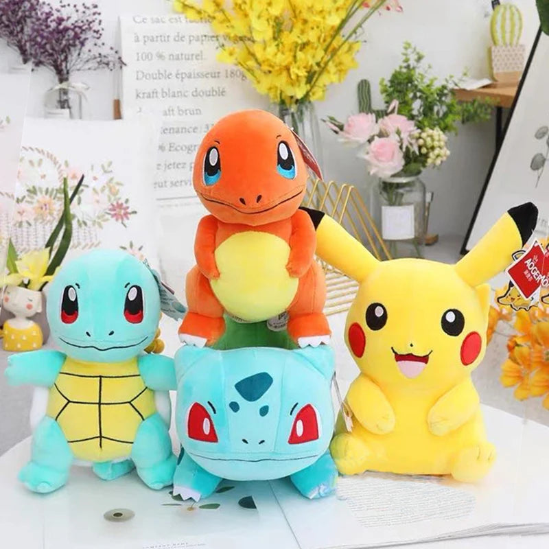 original Pokemon Plush Toys Kawaii Gengar Snorlax Eevee Lapras Charizard Stuffed Doll Room Decoration Peluche Gifts