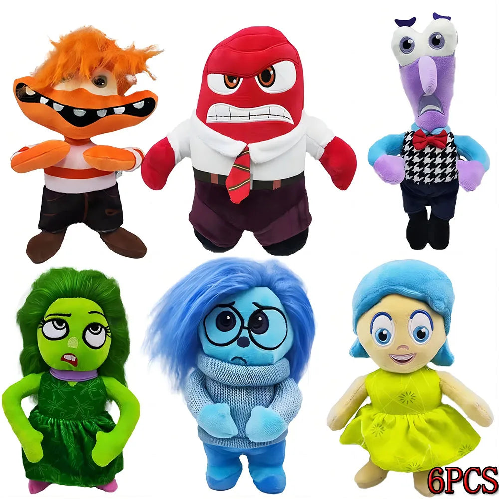 Inside Out 2 Plush Dolls Inside Out Plush Toy Cute Cartoon Plushie Doll Soft Stuffed Anime Periphery Toys Kids Birthday Gifts