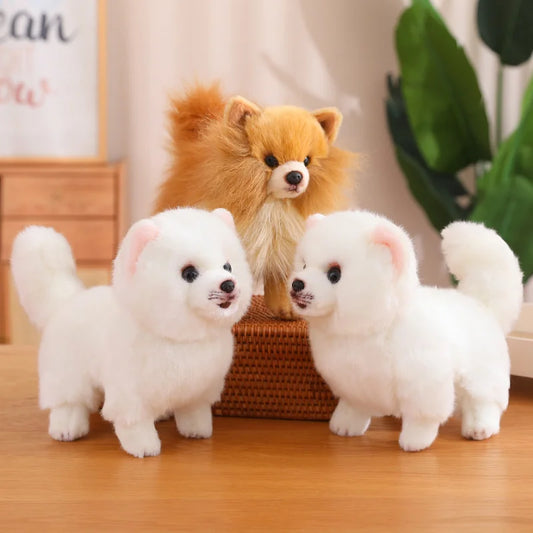 New Premium Cute Plush Pomeranian Dog Real Life Toystuffed Animals Soft Puppy Pet Doll Children Kids Girls Lovely Gift