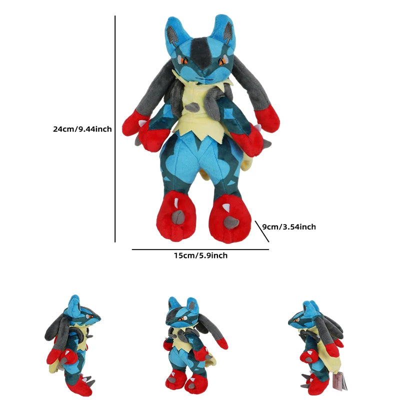 Lucario Pokemon Peluche Plush Toy Anime Shiny Lucario Mega Lucario Soft Stuffed Doll Birthday Gift