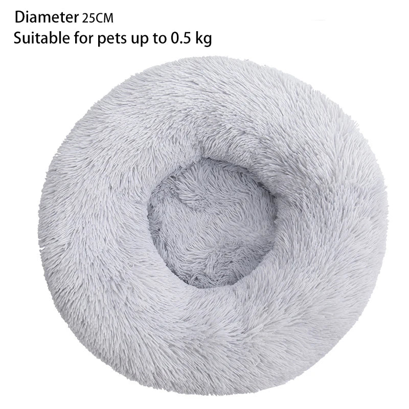 Cat Nest Round Soft Shaggy Mat for Kittens Chihuahua Indoor Dog Cat Bed Pet Supplies Removable Machine Washable Pillow Bed