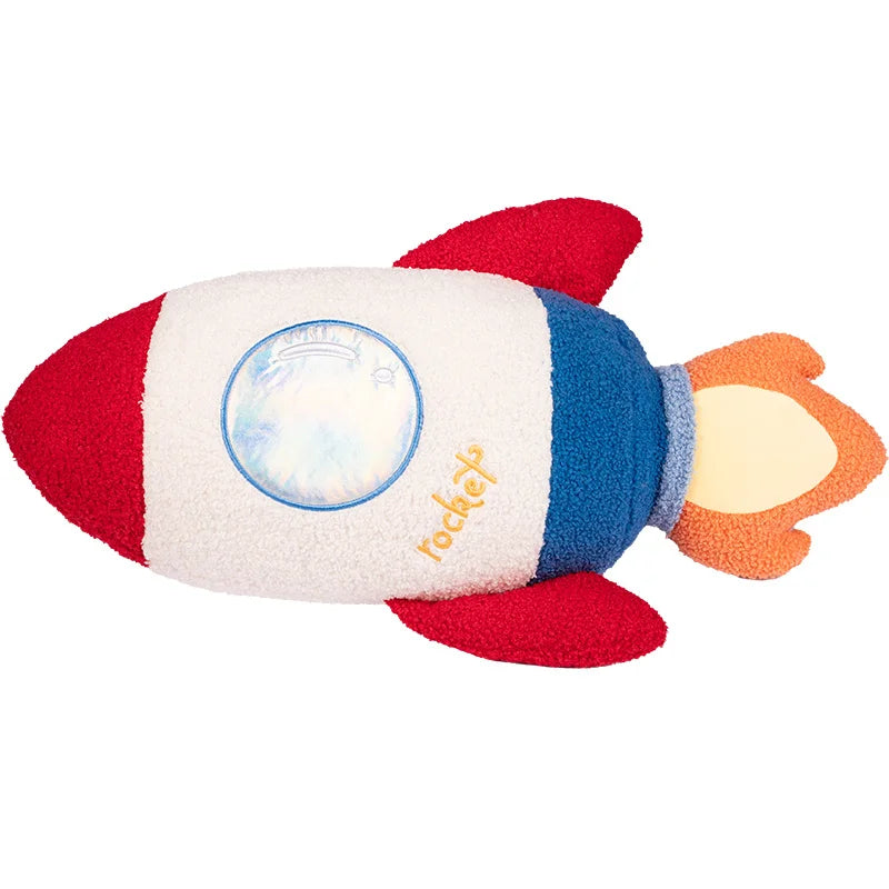 60CM Plush Rocket Astronaut Toy Stuffed Spaceship Throw Pillow Home Decor Birthday Gift Space Discovery Educational Toy