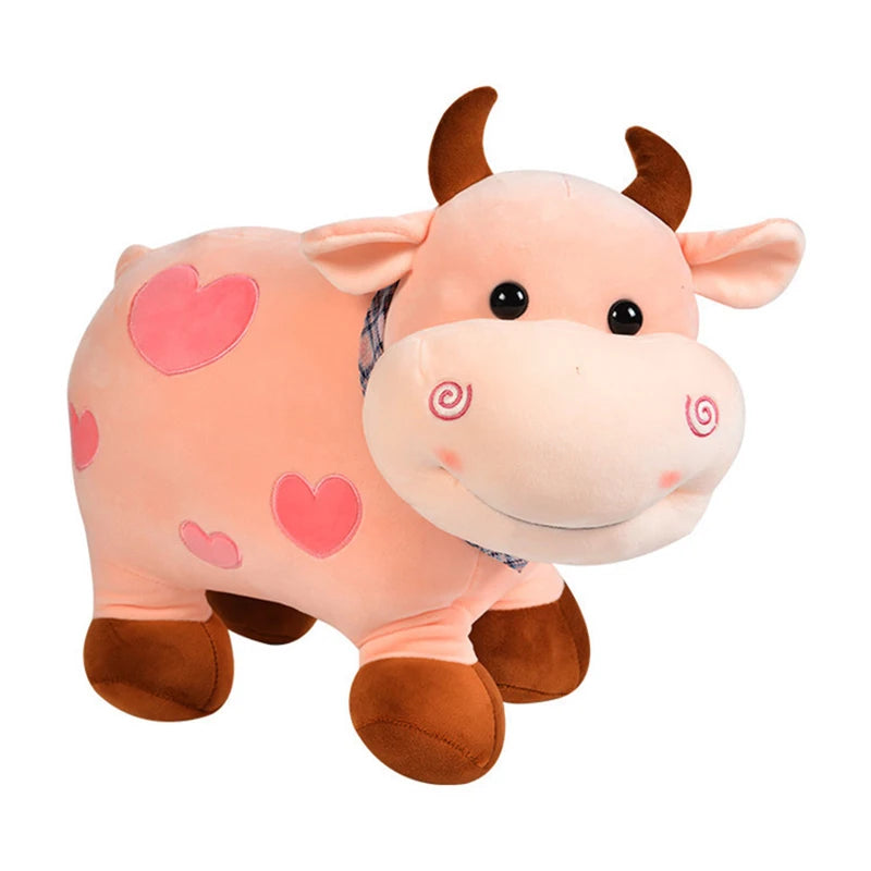 Cartoon Cute Cow Plush Toy Soft Animal Cattle Plush Toy Kawaii For Girls Cotton Animal Plush Doll Filled Home Decoration