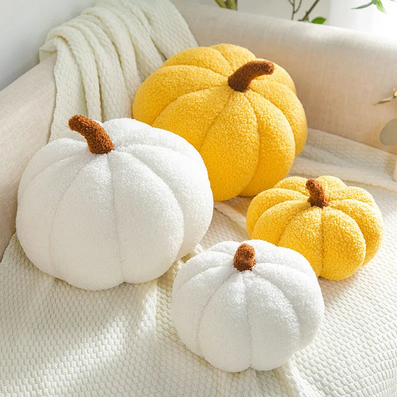 High Quality Luxury Woody Decor Pumpkin Shaped Pillow Nordic Style Room Decor Pillow Plush Sofa Living Room Bedside Bed Cushion