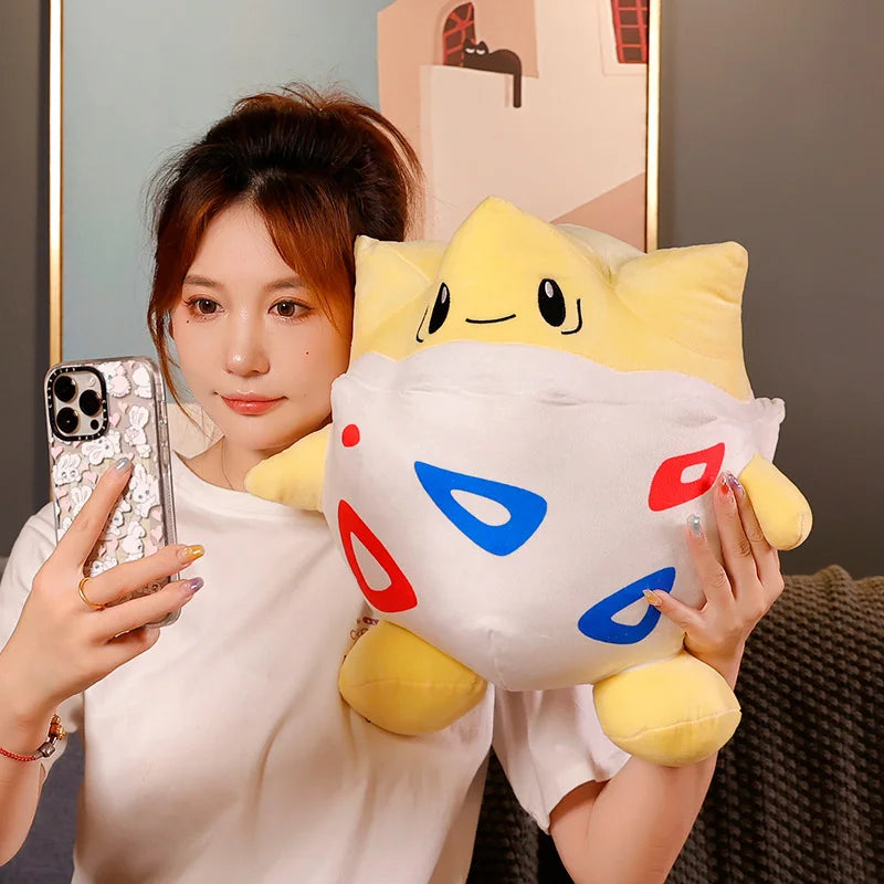 Very Soft Cute Togepi Plush Toy Throw Pillow Back Cushion For Sofa Bed Hug Sleeping Plushies Kawaii Doll Xmas Gifts Girl