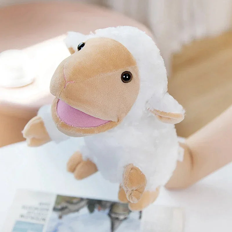 30 Styles Stuffed Plush Animals Toys Hand Finger Story Puppet Cute Dolls Educational Duck Lamb Cow Dog Horse Toys