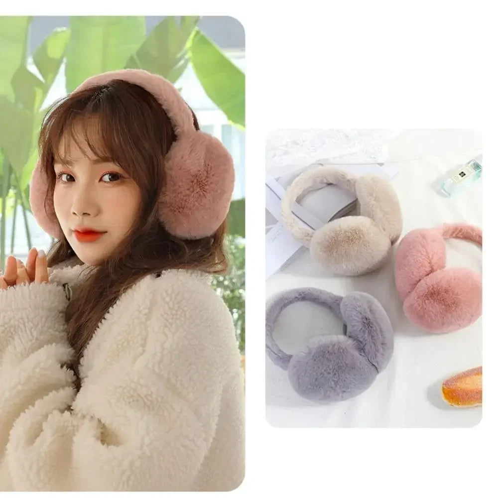 Solid Soft Plush Ear Keep Warmer Winter Earmuffs for Women Men Fashion Outdoor Earflap Protection Ear-Muffs Ear Cover