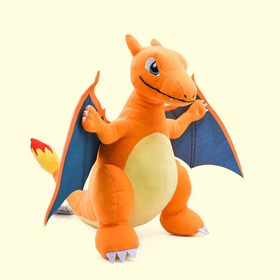 POKEMON Standing Flame Dragon Little Fire Dragon Evolution Version Flame Dragon Doll Plush Toy Pocket Monster Plush Toy Children