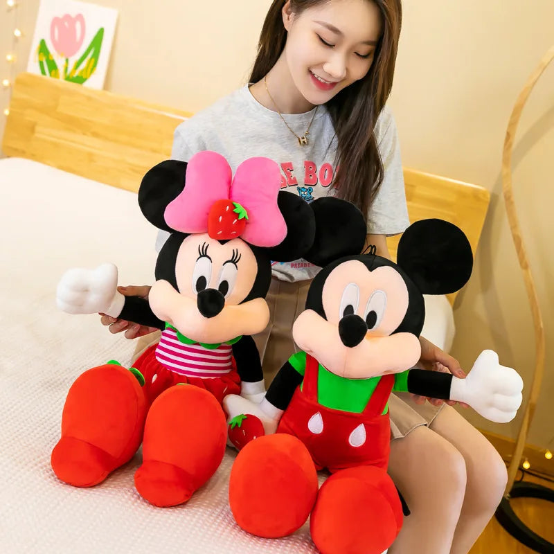 Disney Cute Plushies Mickey Minnie Doll Mickey Mouse Pillow Children's Plush Toy stuffed Big Doll Wedding Gift for Girls Kids