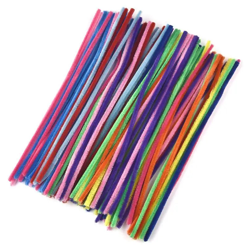 Plush Stick 100pcs Twisting Bar Chenille Stems Wire Pipe Kids Toys DIY Children Educational Toy Creative Handmade Craft Supplies