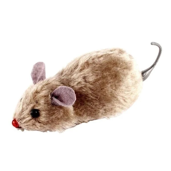 1Pcs Funny Lifelike Plush Mouse Running Rat Toy for Cats Dogs Pets Kids Random Color Cat Birthday Gift