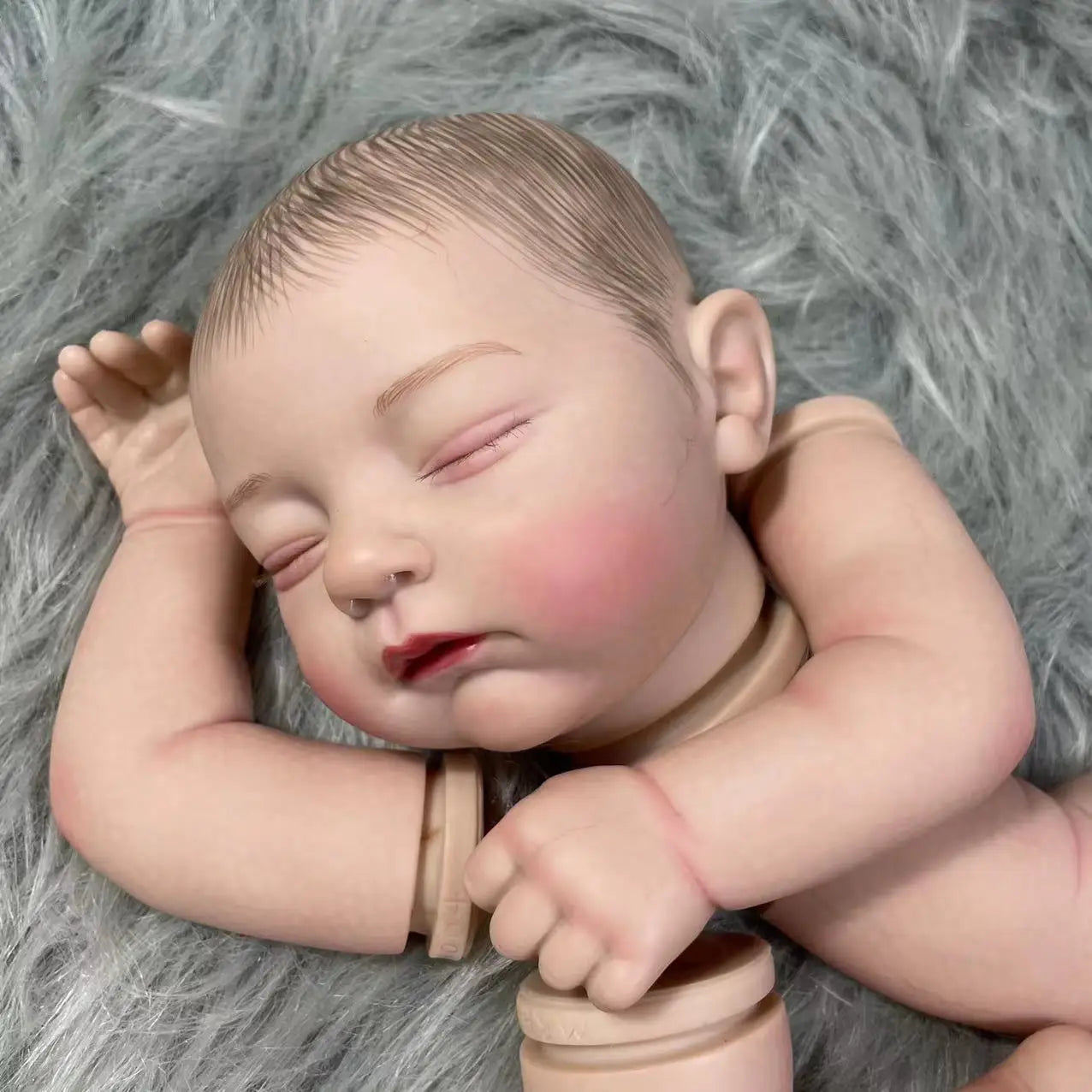 19 Inches 3D Painted Skin Reborn Baby Kit Jamie Advanced Painting High Quality Handmade Painted Baby Doll Parts With Cloth Body