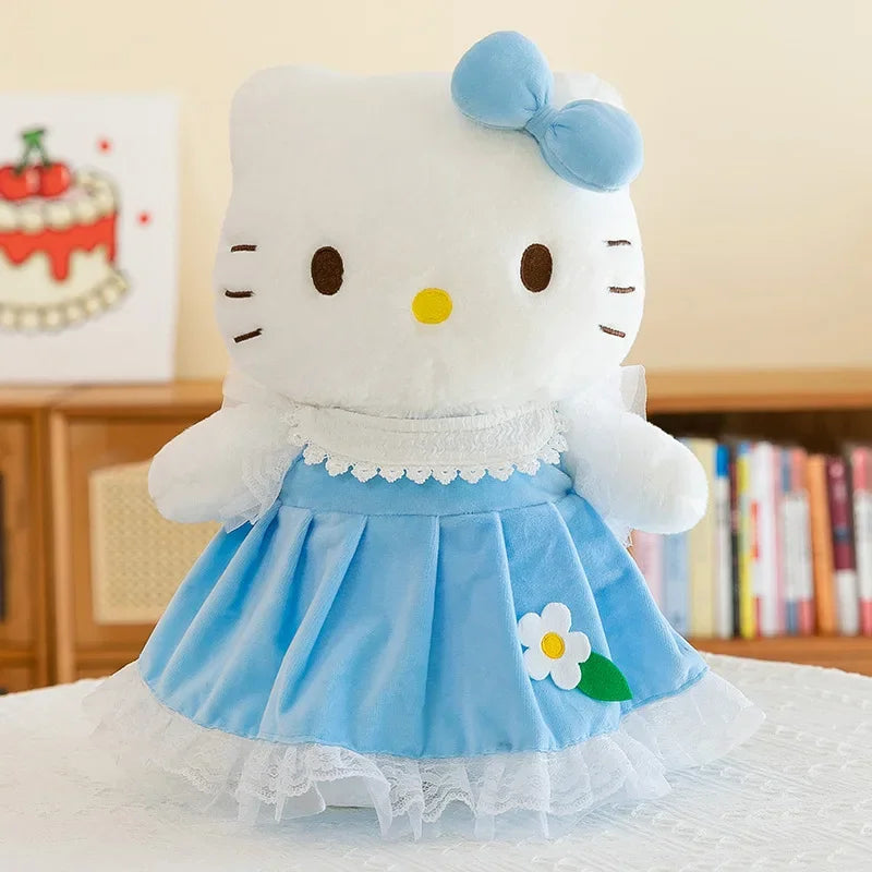 40/50CM Sanrio Hello Kitty Plush Cute Movie KT Cat Cute Girl Princess Dress Peluche Doll Soft Stuffed Toy Children Xtmas Gift