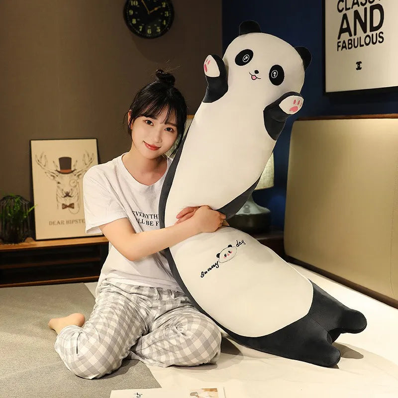 90cm-140cm Cute Cartoon Animal Rabbit Cat Panda Plush Toys Stuffed Soft Long Sleep Pillow Doll Cushion Girls Birthday Gift