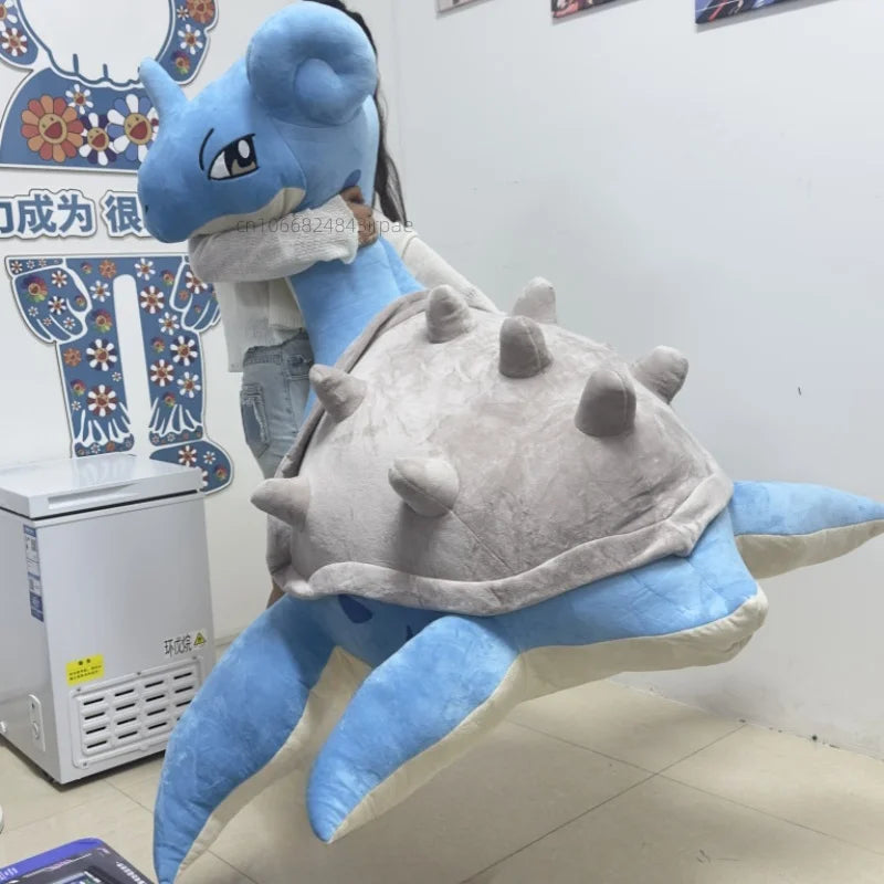 100cm Big Size Pokémon Peluche Anime Lapras Figure Plush Doll Chenglong Plushies Animation Stuffed Animal Pillow