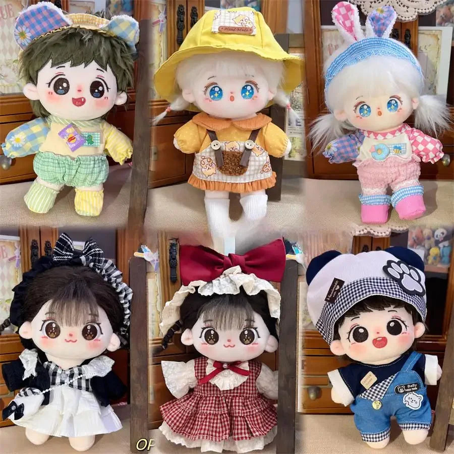 Pretty Dress Clothes for 20cm Cotton Plush Toys Dress Up Clothing Lolita maid set cute fresh little princess skirt Birthday Gift